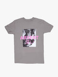 Flat front view of Absent Tee in Faded Khaki Gravel