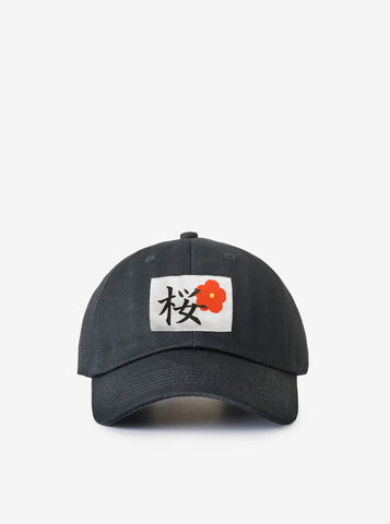 Cherry Blossom Cap in Black