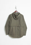 Back view of Torpedo Pocket Anorak Pullover Windbreaker Jacket in Olive