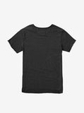 Basic Raw-Cut Short Sleeve Tee in Matte Black