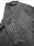 Side zip detail of Waxed Cotton Long Bomber Jacket