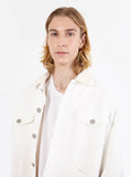 Caged Bird Shearling-Lined Denim Jacket in Off-White