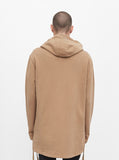 Diagonal Pocket Hoodie in Washed Khaki