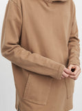 Diagonal Pocket Hoodie in Washed Khaki