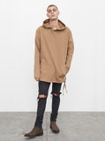 Diagonal Pocket Hoodie in Washed Khaki