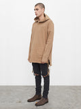 Diagonal Pocket Hoodie in Washed Khaki