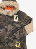 Camo Pullover Fur Hooded Jacket