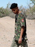 Cargo Pocket Tee in Faded Woodland Camo