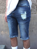 Dark Blue Wash Denim Short