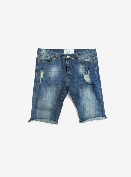 Dark Blue Wash Denim Short