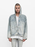 Denim Hoodie in Light Sand Wash