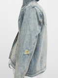 Denim Hoodie in Light Sand Wash