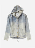 Denim Hoodie in Light Sand Wash