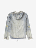 Denim Hoodie in Light Sand Wash