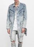 Denim Strap Jacket in Light Sand Wash