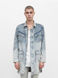 Denim Strap Jacket in Light Sand Wash