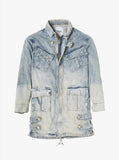 Denim Strap Jacket in Light Sand Wash