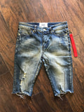 Vintage Washed Destroyed Denim Short