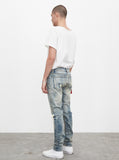 earth wash destroyed distressed denim jeans by profound aesthetic