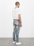 earth wash destroyed distressed denim jeans by profound aesthetic