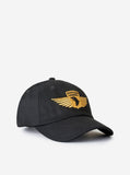 Golden Eagle Crest Aviation Cap in Black