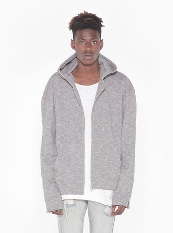 Heather Gray Multi-Zip Hoodie