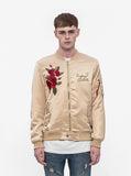 Hibiscus Bomber Jacket in Champagne