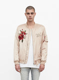 Hibiscus Bomber Jacket in Champagne