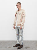 Hibiscus Bomber Jacket in Champagne