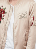 Hibiscus Bomber Jacket in Champagne