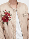 Hibiscus Bomber Jacket in Champagne