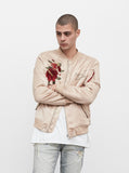 Hibiscus Bomber Jacket in Champagne