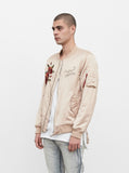 Hibiscus Bomber Jacket in Champagne