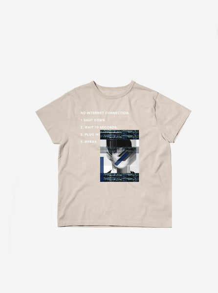 No Internet Breakdown Tee in Light Sand