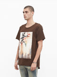 Faded Beauty Tee in Dark Brown