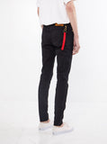 Jet black skinny fit denim jeans by profound aesthetic