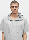 Oversized Kurta Hoodie in Heather Gray