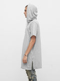 Oversized Kurta Hoodie in Heather Gray