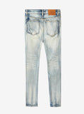 Light Blue Stone Washed Destroyed Denim Jeans