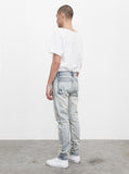 Light Blue Stone Washed Destroyed Denim Jeans