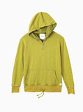 Pigment Dyed Full Zip Hoodie in Burnt Lime Green