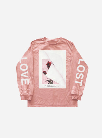 Lost Love Long Sleeve Tee in Light Pink