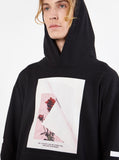 black french terry pullover hooded sweatshirt printed lost love graphic hoodie by profound aesthetic