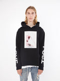 black french terry pullover hooded sweatshirt printed lost love graphic hoodie by profound aesthetic