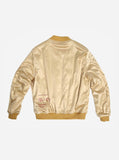 Mirrored Rose Bomber Jacket in Light Gold