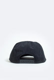 Back view of Nylon Snapback Box Logo Hat in Black