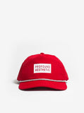 Nylon Snapback Box Logo Hat in Red