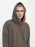 Diagonal Pocket Hoodie in Dark Washed Olive