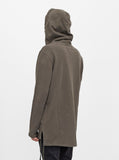 Diagonal Pocket Hoodie in Dark Washed Olive