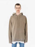 Pigment Dyed Washed Hoodie in Faded Khaki